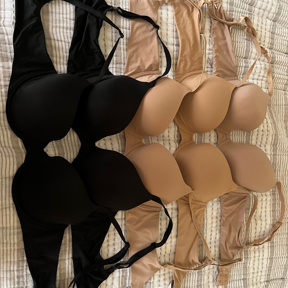 Victoria's Secret Black and Tan Bras Intimates Collection